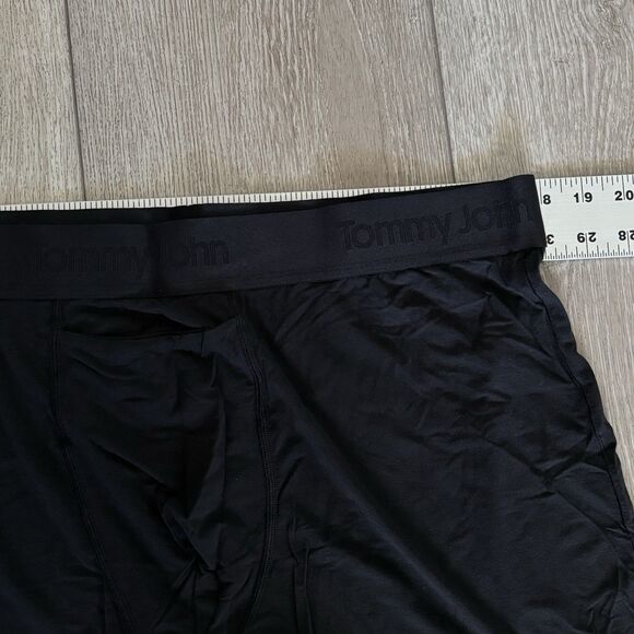 Tommy John Second Skin Mens 2XL Mid Length Boxer Briefs 4" Black NWOT - Picture 5 of 6